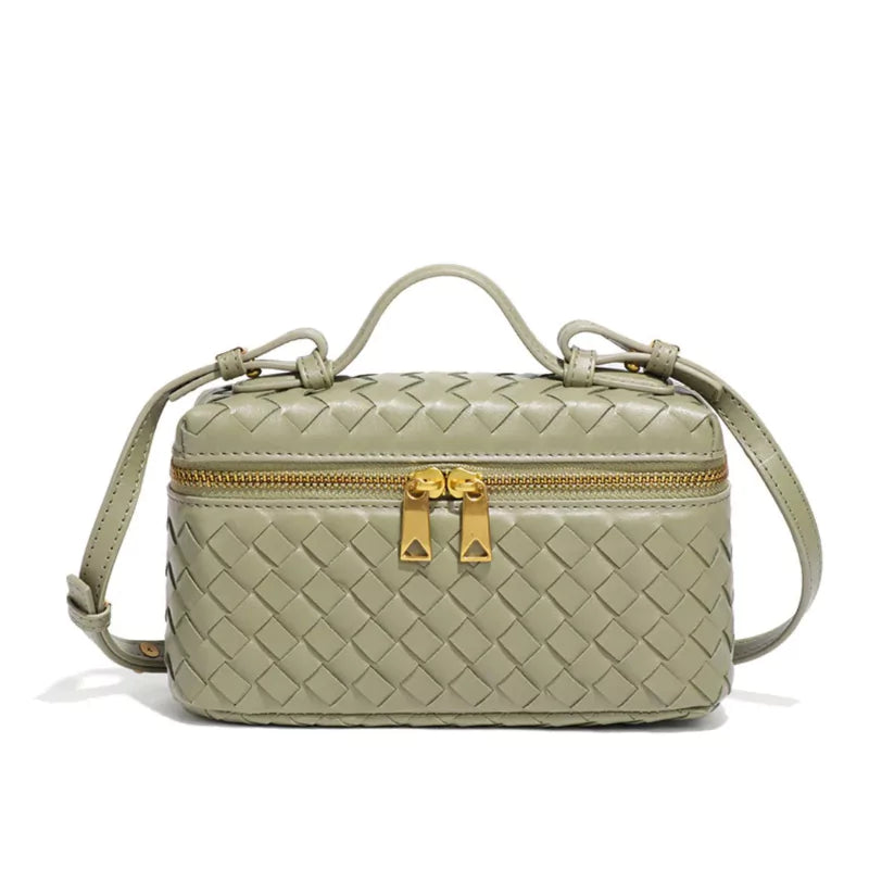 Bolsa Tote Pequena Feminina, elegante, minimalista e compacta, cor verde musgo