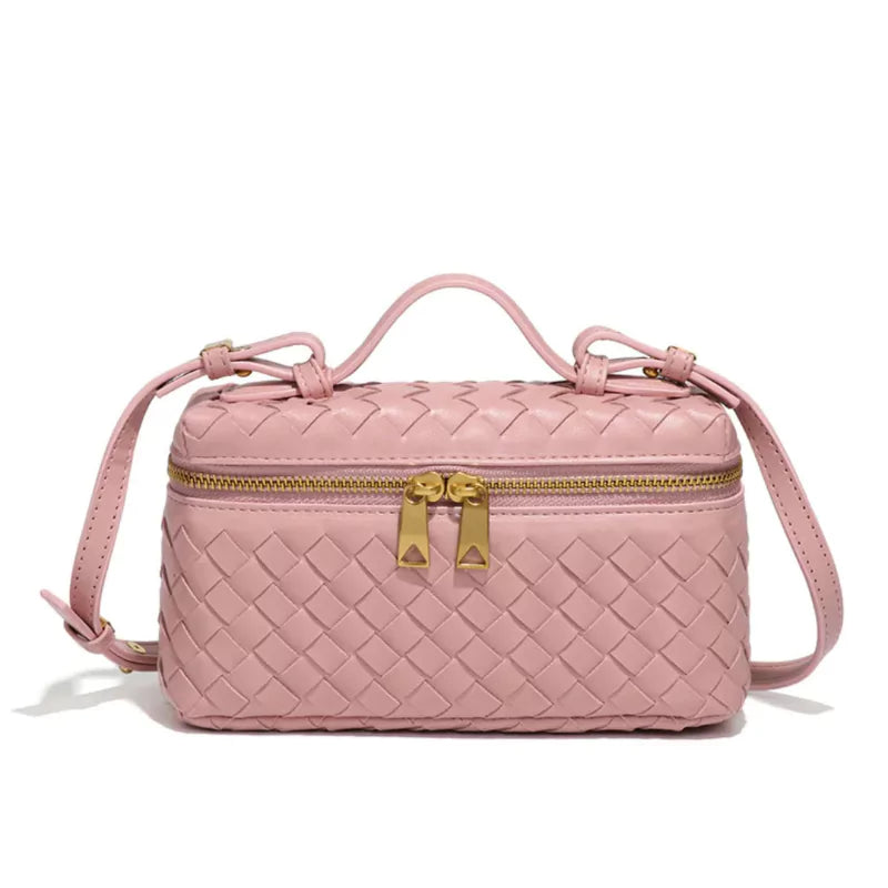 Bolsa Tote Pequena Feminina, elegante, minimalista e compacta, cor rosa