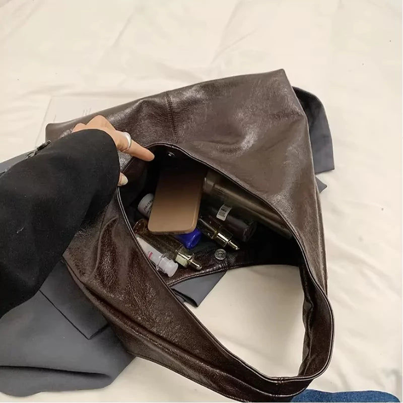 Bolsa hobo grande de ombro para uso casual e elegante, dia a dia, ideal para o trabalho