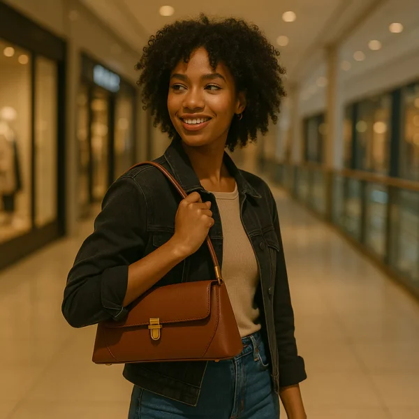 Bolsa Baguete Feminina Marron