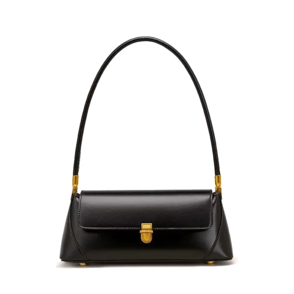 Bolsa Baguete Feminina de Ombro Preta
